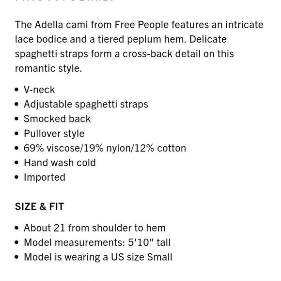 Free People Adella Cami - Picture 6 of 6